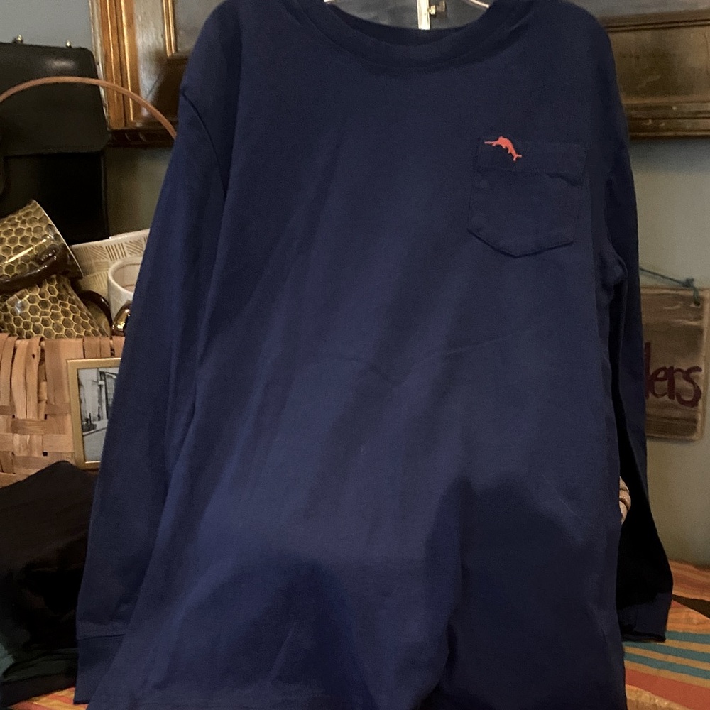 Tommy Bahama Kids Long Sleeve 100% Cotton Pull Over Crew neck Shirt SZ 10/12